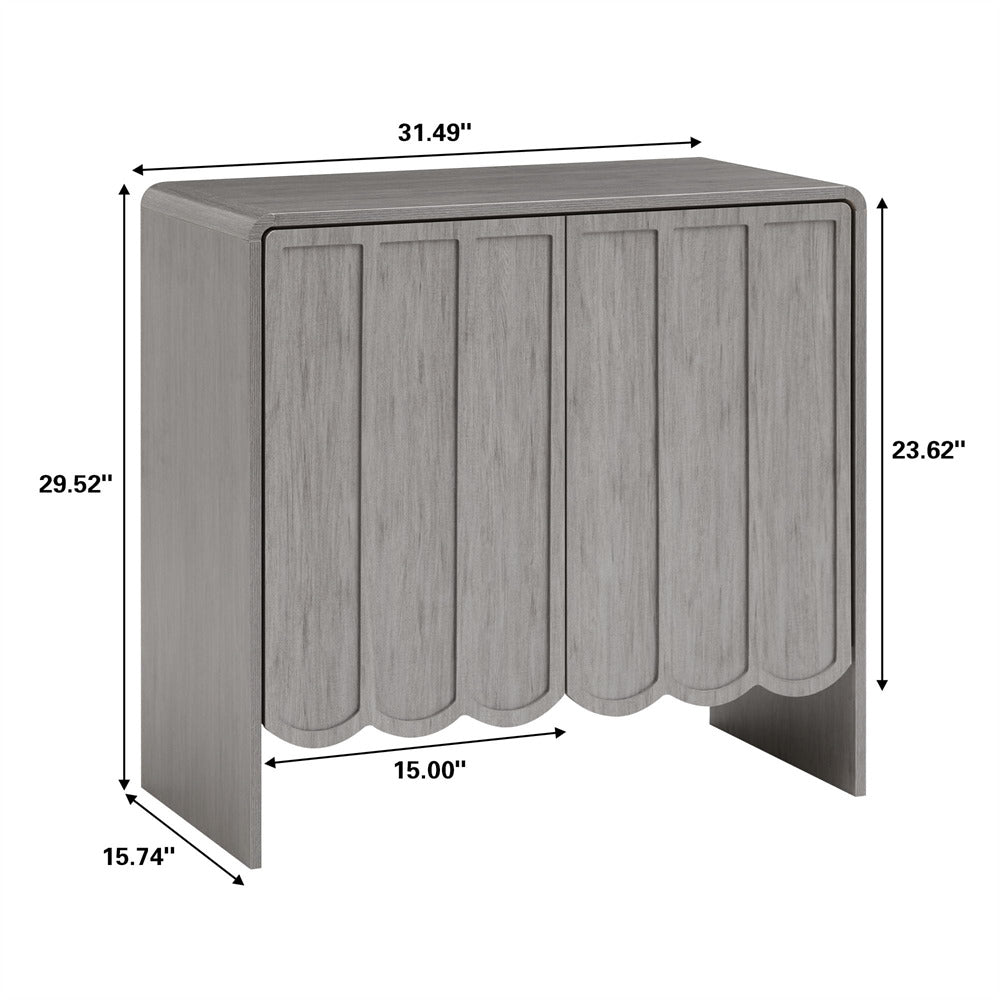 Grey Modern Wood Storage Cabinet Size