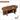 Walnut 43.3" Wood Farmhouse Fluted Oval Coffee Table with Storage with Large Storage Shelf