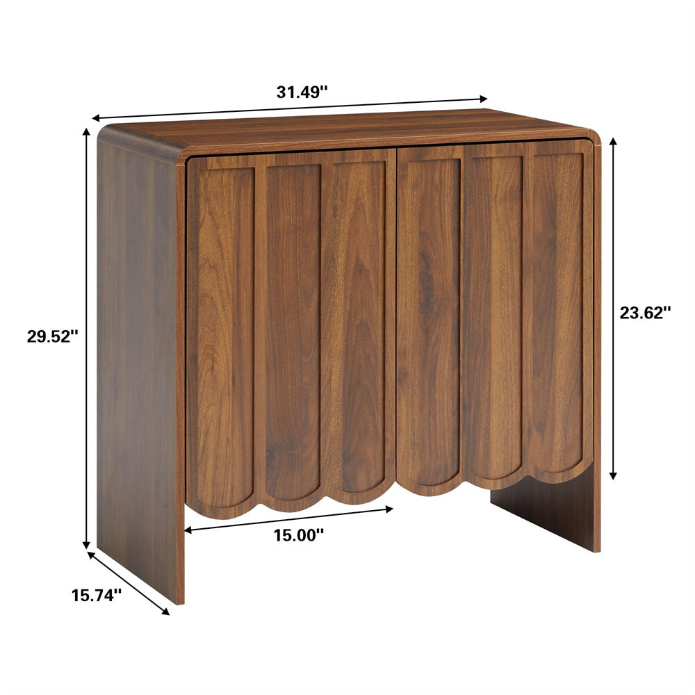 Walnut Modern Wood Storage Cabinet Size