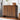 Walnut Modern Wood Storage Cabinet Sideboard with 2 Doors and Wave Panel